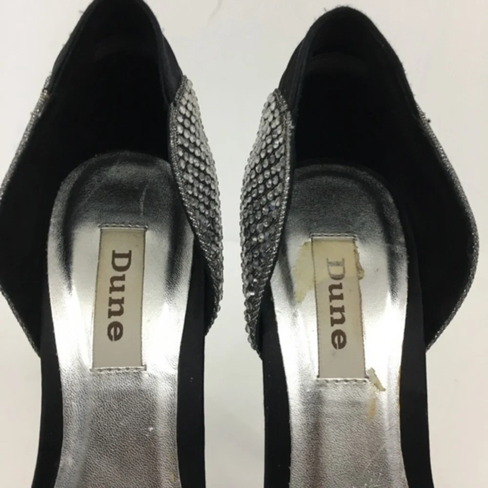 Dune Diamante Platform Peep Toe Bow High Heels 9